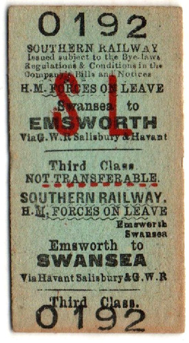 Southern railway ticket - railway,