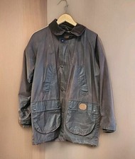 Burberry Waxed Jacket W Removable Button Hood Coat Size Men's Small Burberry's 