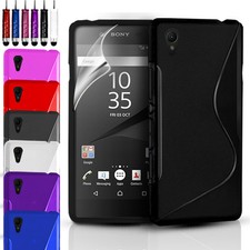 ULTRA THIN GEL CASE COVER & SCREEN PROTECTOR FOR VARIOUS SONY XPERIA PHONES