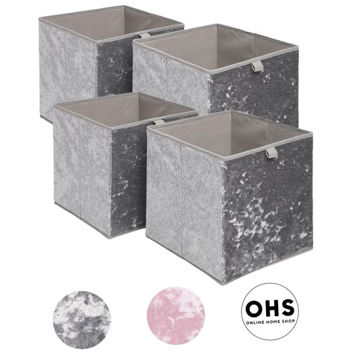 Ohs crushed velvet storage - crushed,