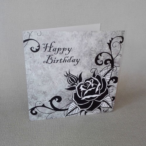 Black rose birthday - black,