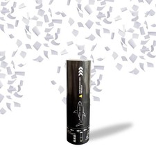 7pcs Confetti Cannon 17.5 cm - Confetti Poppers - White Tissue Wedding Birthday