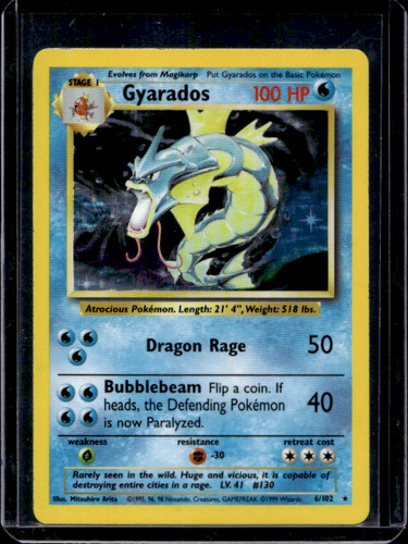 Gyarados 102 holo - rare, base