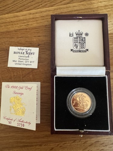 1992 gold proof sovereign - gold,