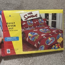 NEW 2000 Rare Licensed THE SIMPSONS Single Bed Quilt Cover Set
