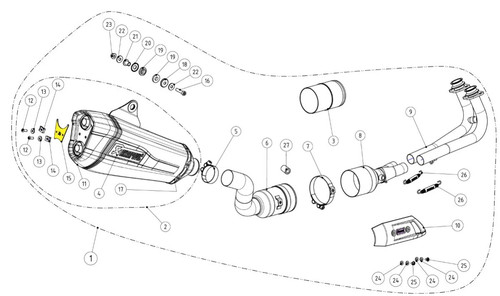 Akrapovic muffler bracket - akrapovic,