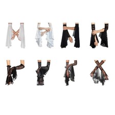Victorian Lace Gloves For Women Halloween Cosplay Gothic Arm Cover