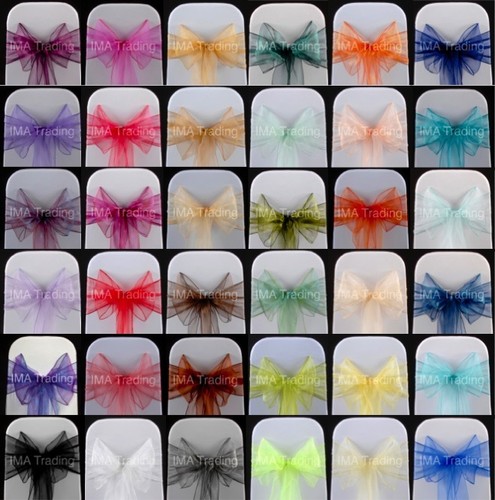100 organza sashes - organza, sashes,