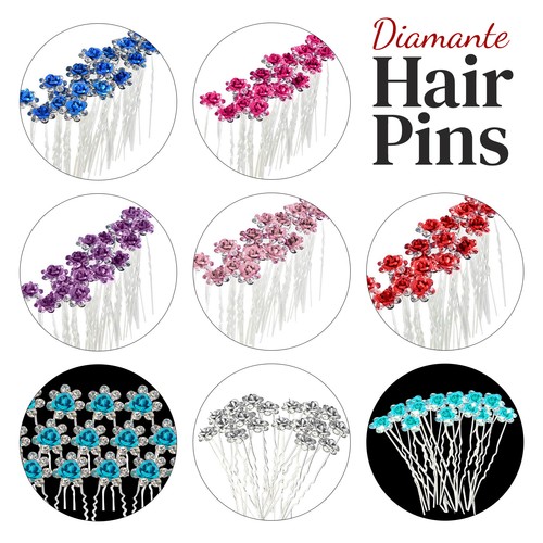 Crystal rose flower rhinestone - crystal,