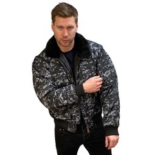 Mens Padded Coat Jacket MA2 Military Flight Bomber Military Army Warm Winter Men