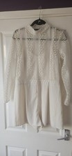 Beautiful Woman Cream Shorts Playsuit From River Island, Uk Size 14, Cream .