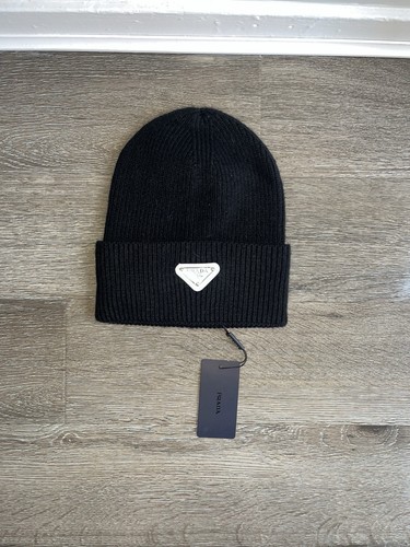 Black prada beanie hat - prada, beanie/hat
