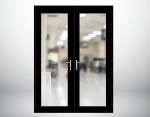 Upvc french door black - -,