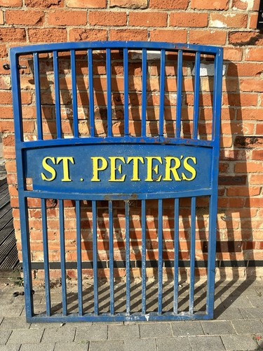 Vintage school gate blue - vintage,