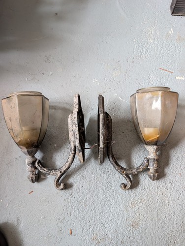 Vintage pair outdoor wall - pair,