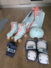 Bundle Offer! Rio Rollers Quad Rollers Skates, Helmet, Bag + REKD Triple Pad Set