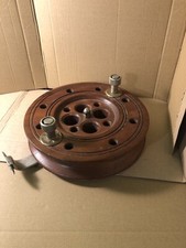 Lovely Vintage Wooden Fishing Reel 9 1/2” Yacht Boat Rigging Spool Display Prop