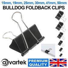 Bulldog Foldback Letter Clips Metal Paper Binder Grip Receipt Filing Binding