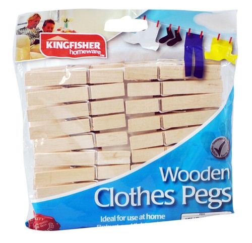 Wooden clothes pegs pins clips - clothes,