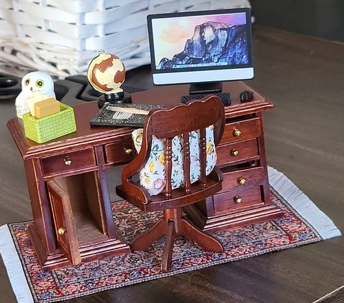 Miniature dolls house office - miniature,