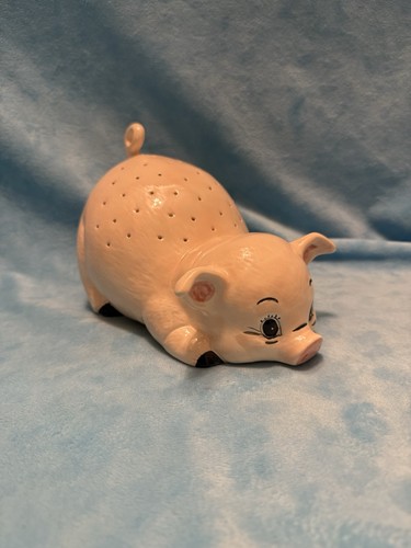 Rare vtg hand painted cute - cute, pig