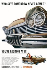 Vintage Plymouth Car Poster