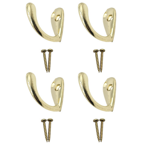 Brass robe hooks single - brass,