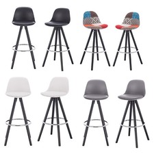 2x Bar Stools PU/Linen