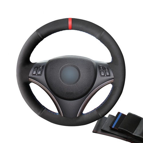 Suede custom steering wheel - custom,