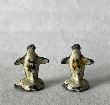 2 Small Vintage Painted Lead