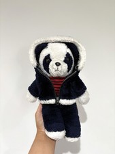 Vintage Panda Bear Navy Hoodie