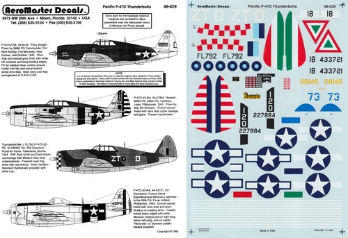 Aeromaster decals p - decals, p-47d