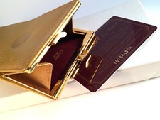 VINTAGE CARTIER ETUI SLEEVE MOSTARD GOLD DETAILS 18K FRANCE 1991