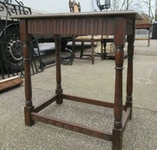 Reclaimed Vintage Priory Oak Rectangular Side Occasional Table 