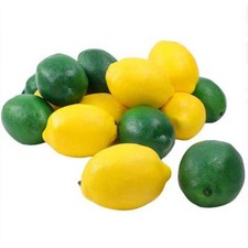 12Pcs Artificial Plastic Lemons Faux Lemon Fruit Crafts Wedding Home Decor New