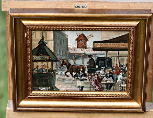 Paris street scene - with, café