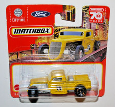 Matchbox MBX 47/100 - 1935 FORD PICKUP TRUCK - YELLOW - HOT ROD - MOONEYES