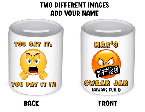 Swear jar personalised ceramic - swear,