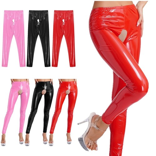 Women wetlook pvc leather - uk,