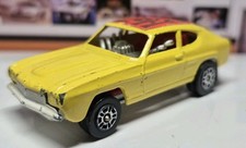 Corgi Juniors 67 HOT PANTS Ford Capri Dragster Yellow 1972 Whizzwheels Diecast