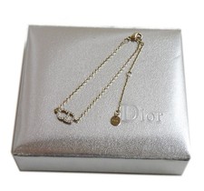 Authentic Christian Dior Bracelet CD Metallic #7575