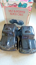 Missionary Auction Ex Shop Stock Black Taxi Cruet Set
