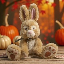 VIntage RUSS RABBIT  TOFFEE  Soft Plush Toy Light Brown Retired 15" Tall ?VGC