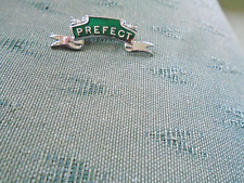 VINTAGE SCHOOL UNIFORM - PREFECT - GREEN ENAMEL PIN BADGE