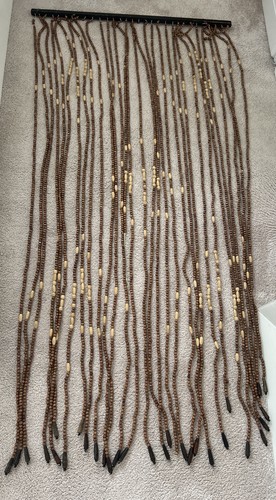 Vintage wooden beaded door - wooden,