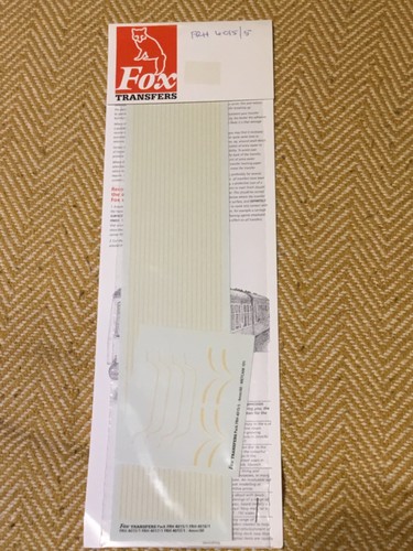 Fox transfers 4mm - 4mm/oo, :
