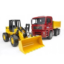 Bruder Construction Dump Truck & Loader Toy Set