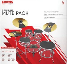Evans SoundOff Drum Mutes Incomplete Set – 12" 14" & Bass Pads Brand New Boxed