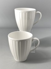 Wedgwood Rare Night & Day Pair Of Striped White 10.5cm Large Mugs -First Quality