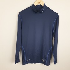 Nike Pro Combat Compression Top Mens Large Navy Dri Fit Long Sleeve Athletic